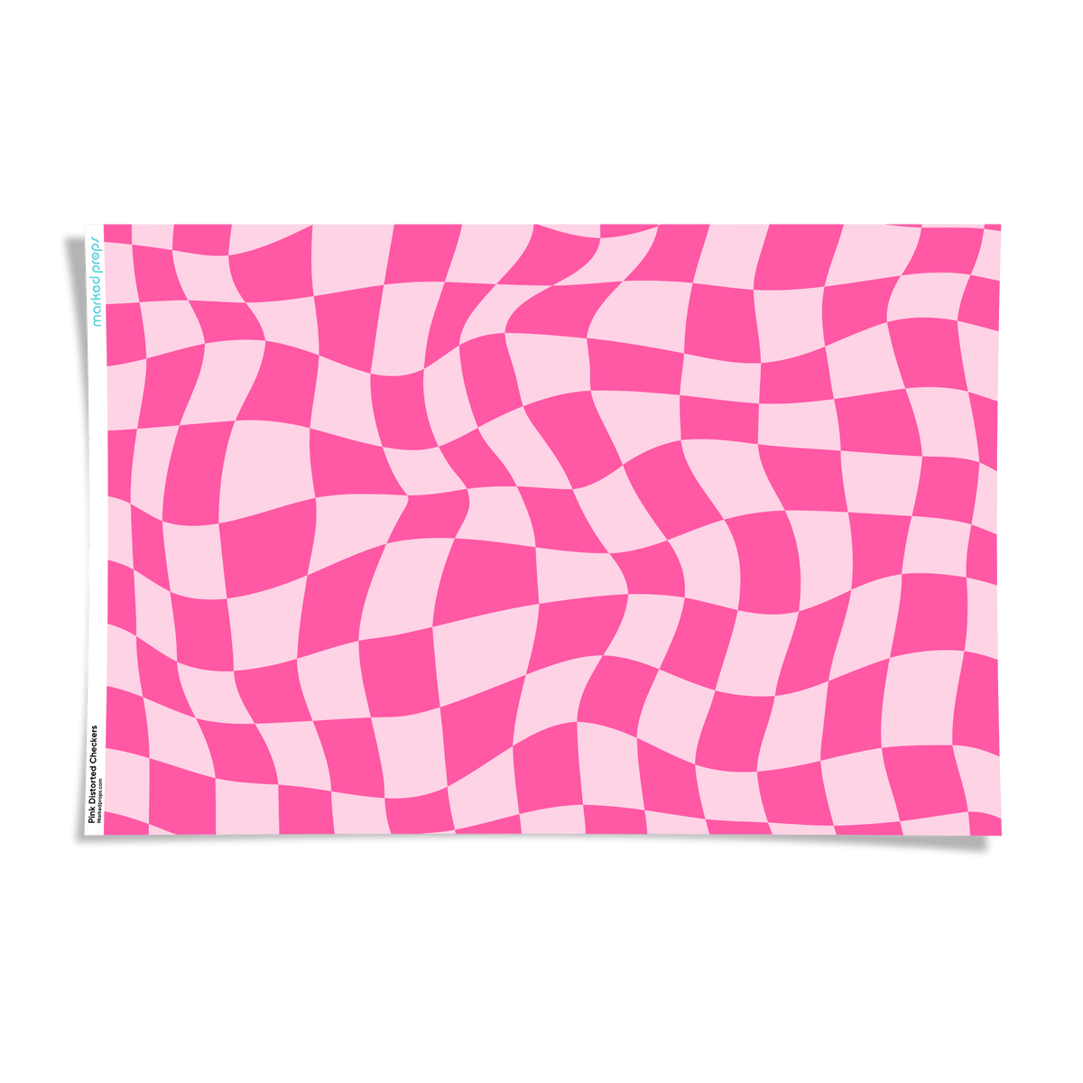 Pink Distorted Checkers Backdrop Marked Props