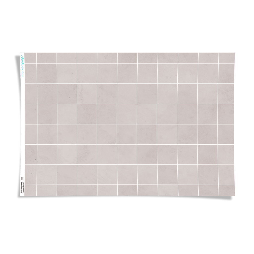 Ash Square Tiles Backdrop - Marked Props