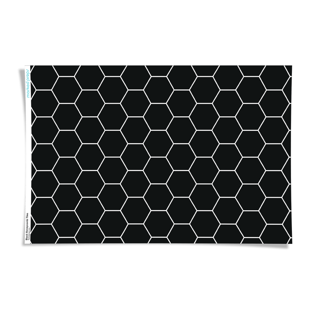 Black Honeycomb Tiles Backdrop - Marked Props