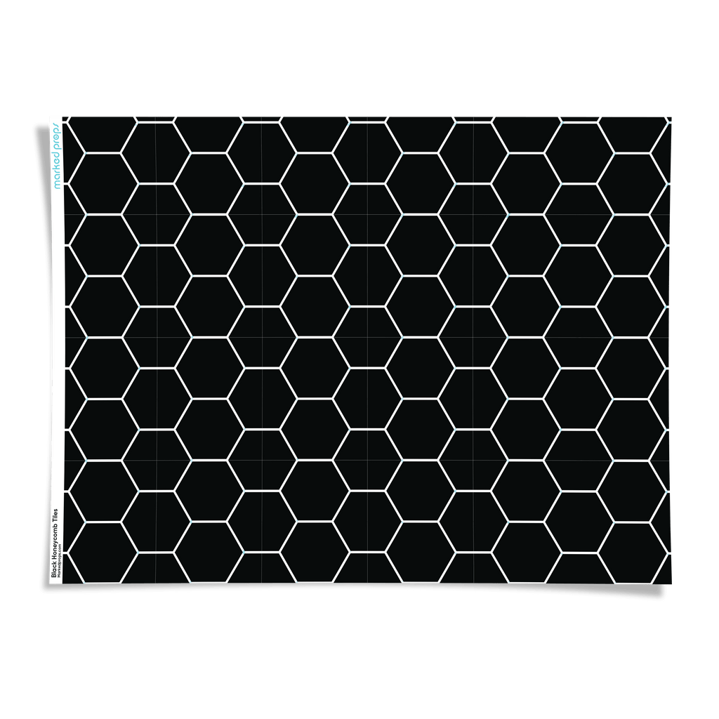 Black Honeycomb Tiles Backdrop - Marked Props