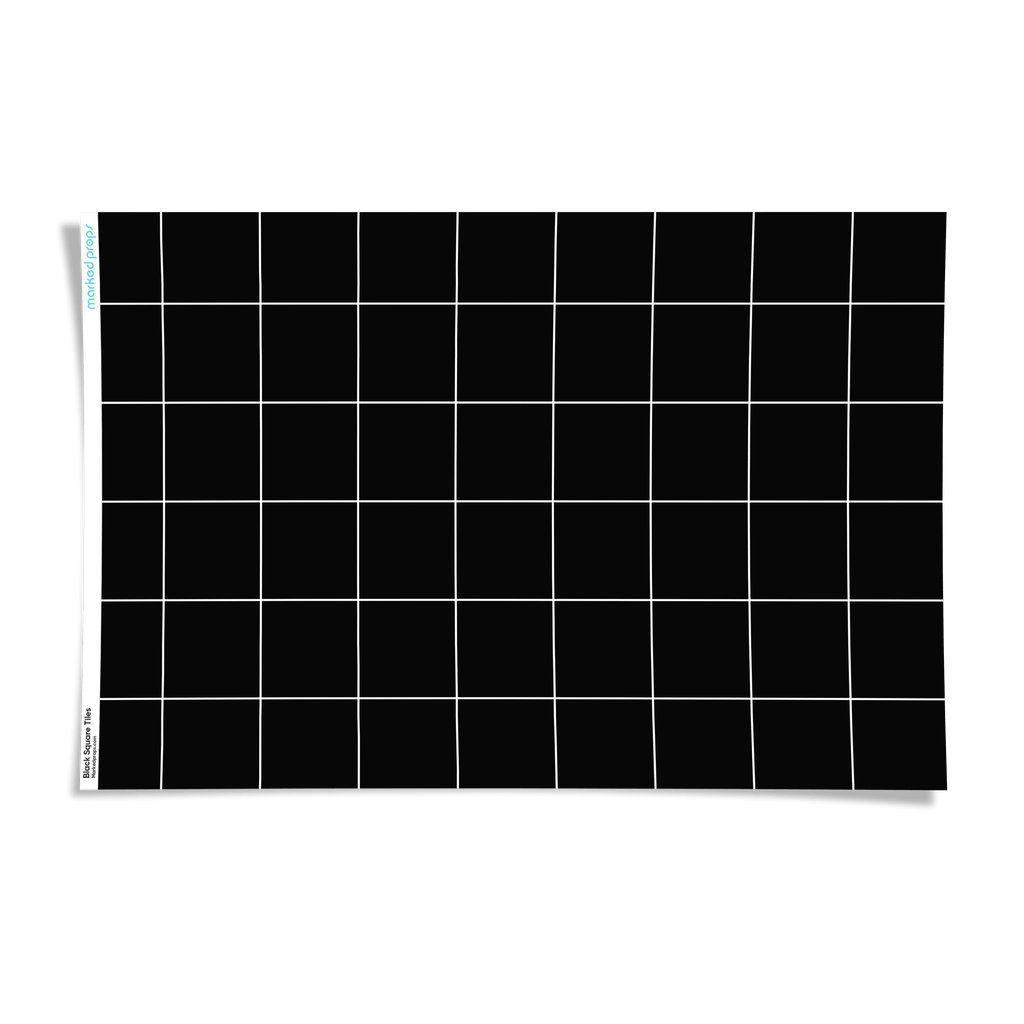 Black Square Tile Backdrop - Marked Props