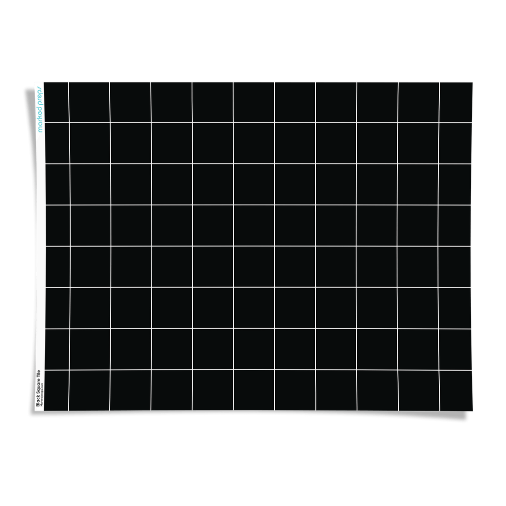 Black Square Tile Backdrop - Marked Props