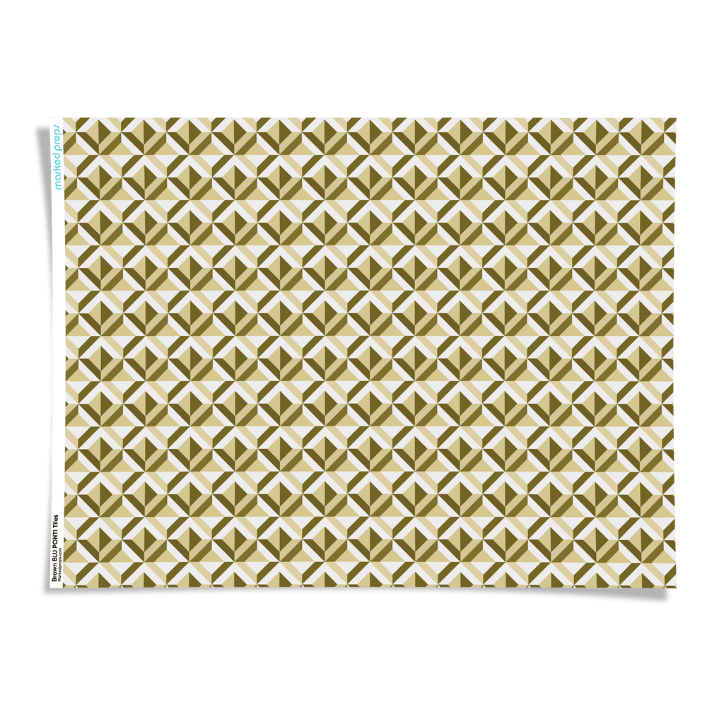 Brown BLU PONTI Tiles Backdrop - Marked Props