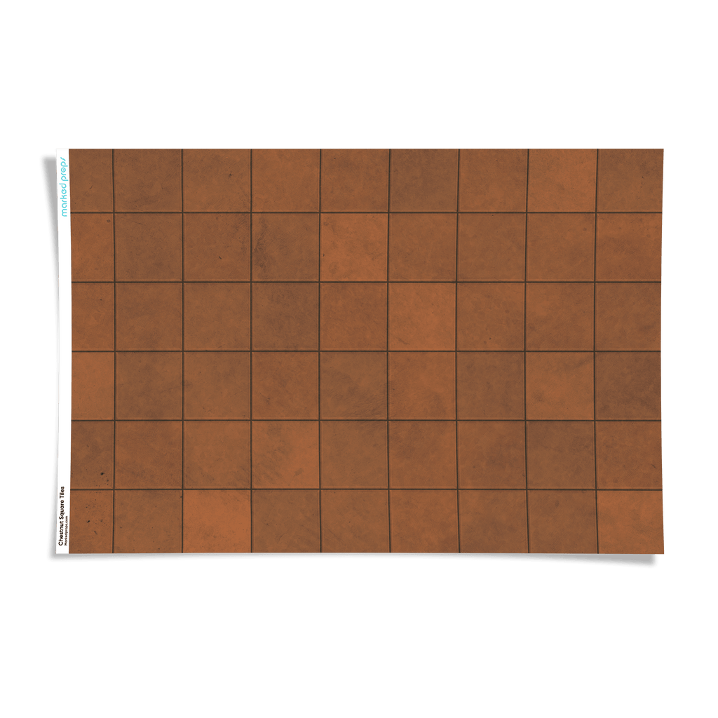 Chestnut Square Tiles Backdrop - Marked Props