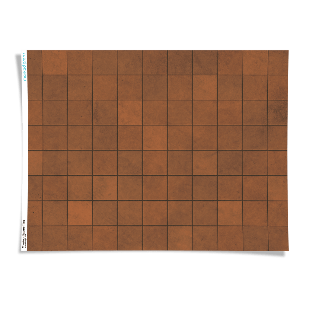 Chestnut Square Tiles Backdrop - Marked Props