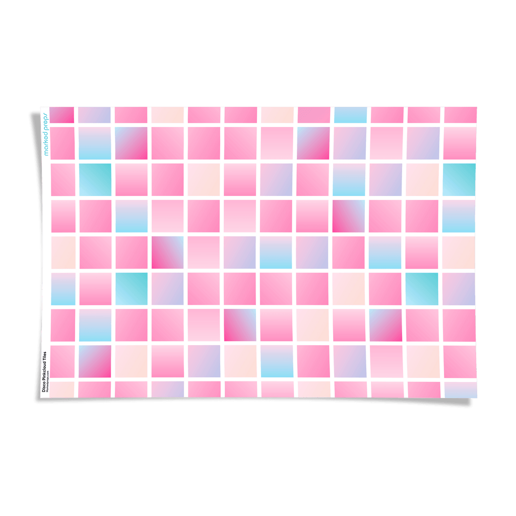 Disco Pinkcloud Tiles Backdrop - Marked Props
