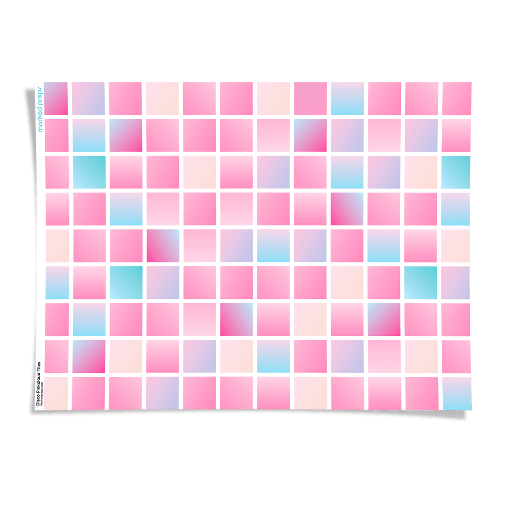 Disco Pinkcloud Tiles Backdrop - Marked Props