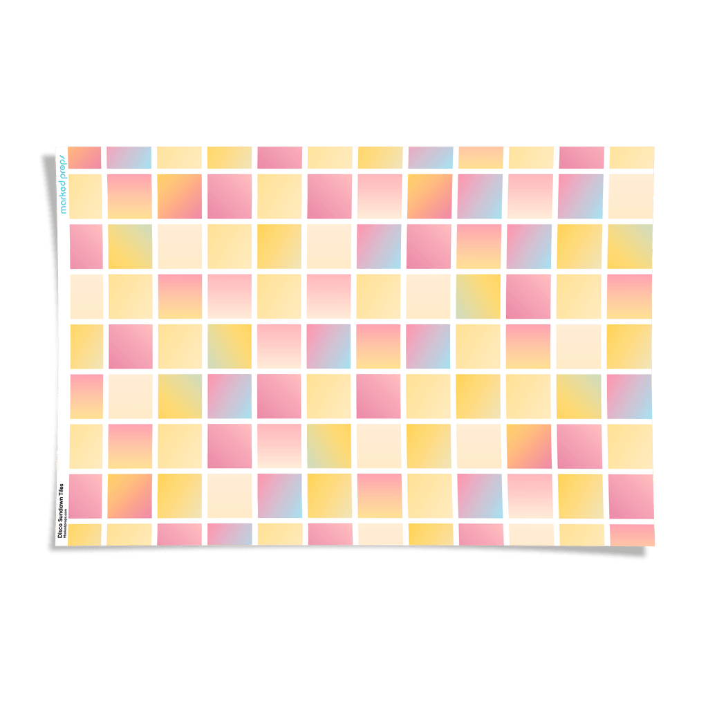 Disco Sundawn Tiles Backdrop - Marked Props