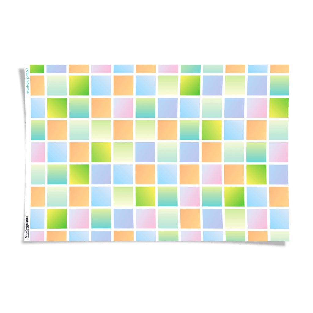 DiscoDreamscape Tiles Backdrop - Marked Props