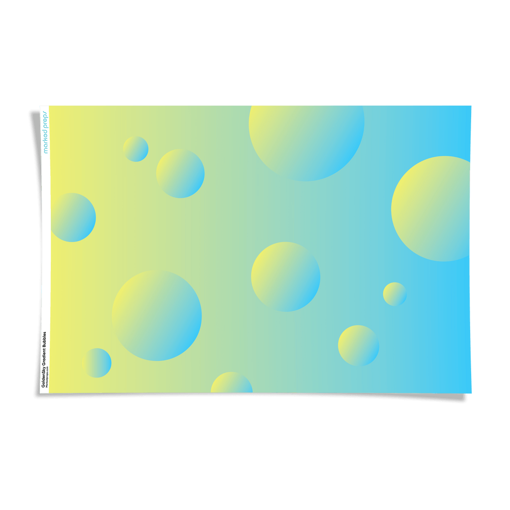GoldenSky Gradient Bubbles Backdrop - Marked Props