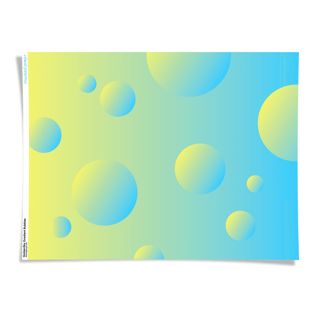 GoldenSky Gradient Bubbles Backdrop - Marked Props