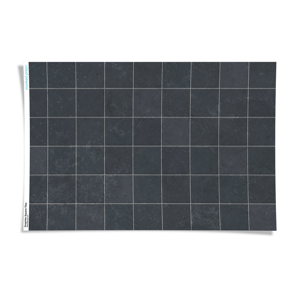 Graphite Square Tiles Backdrop - Marked Props