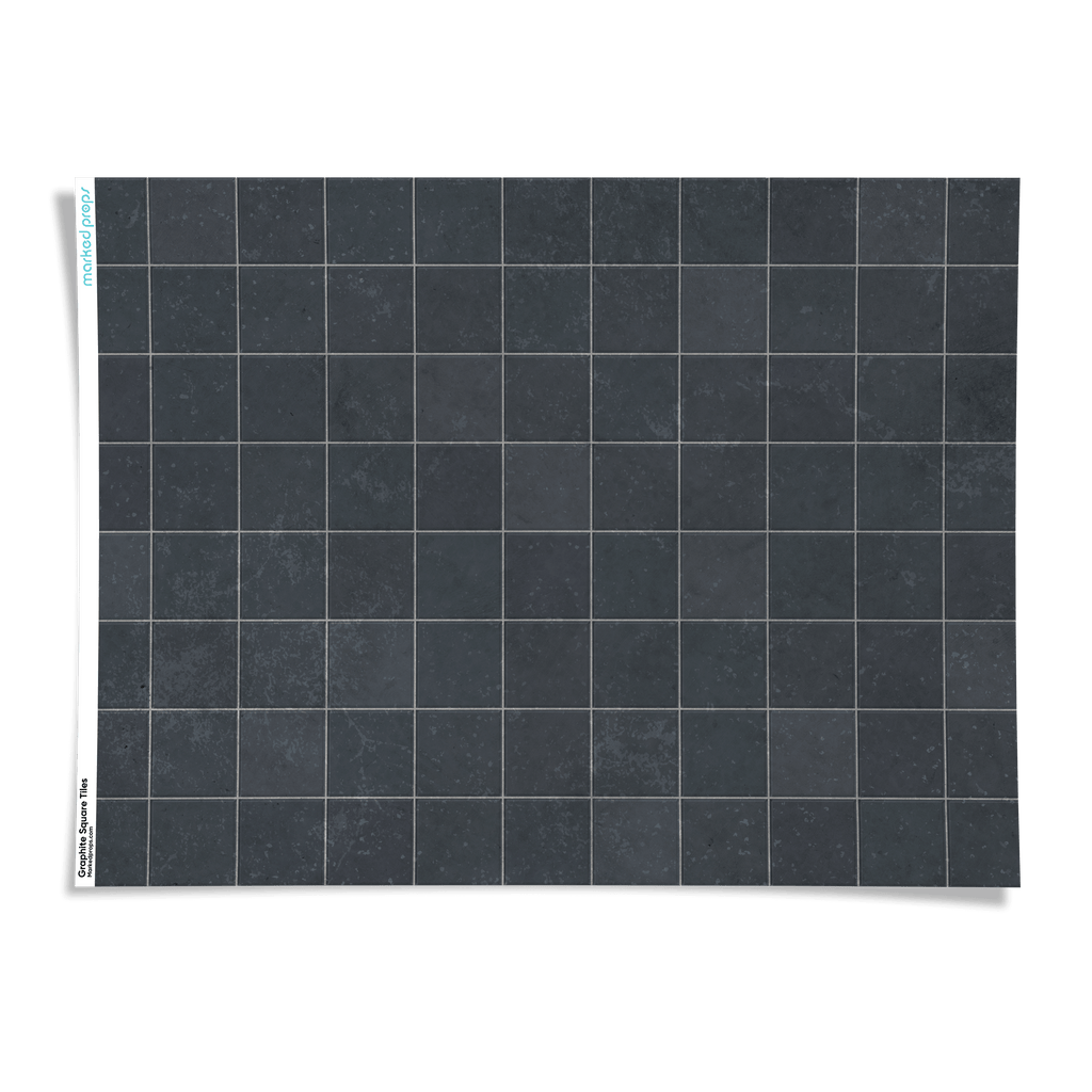 Graphite Square Tiles Backdrop - Marked Props