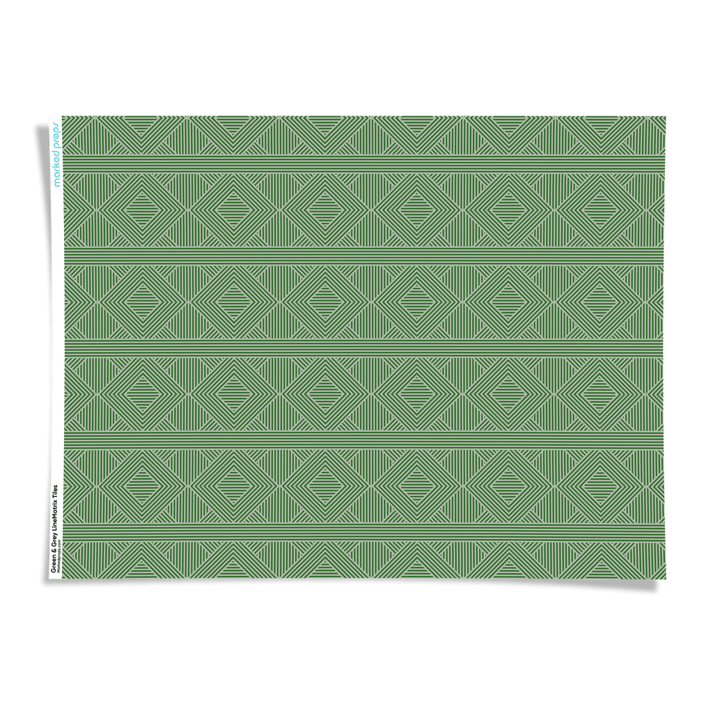 Green & Grey LineMatrix Tiles Backdrop - Marked Props