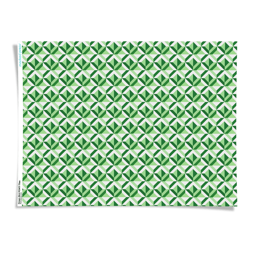 Green BLU PONTI Tiles Backdrop - Marked Props