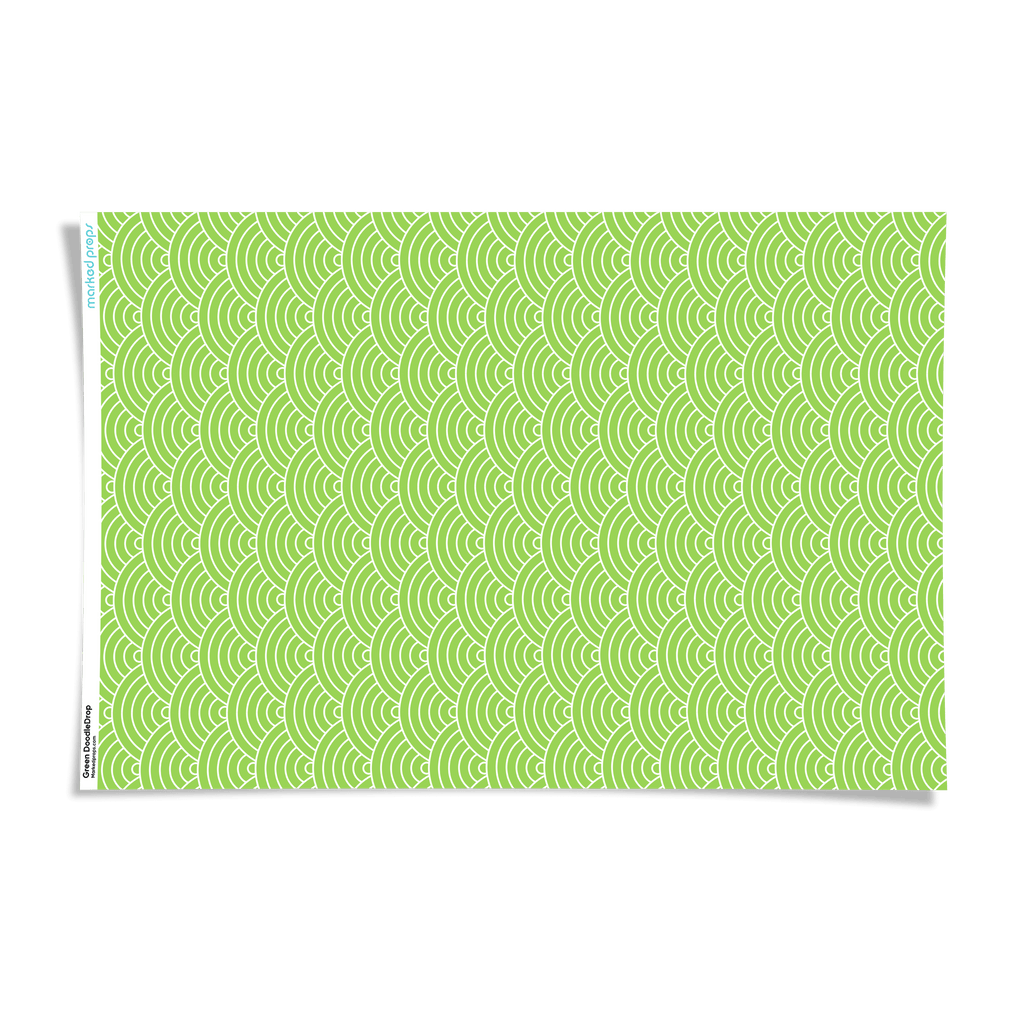 Green DoodleDrop Backdrop - Marked Props