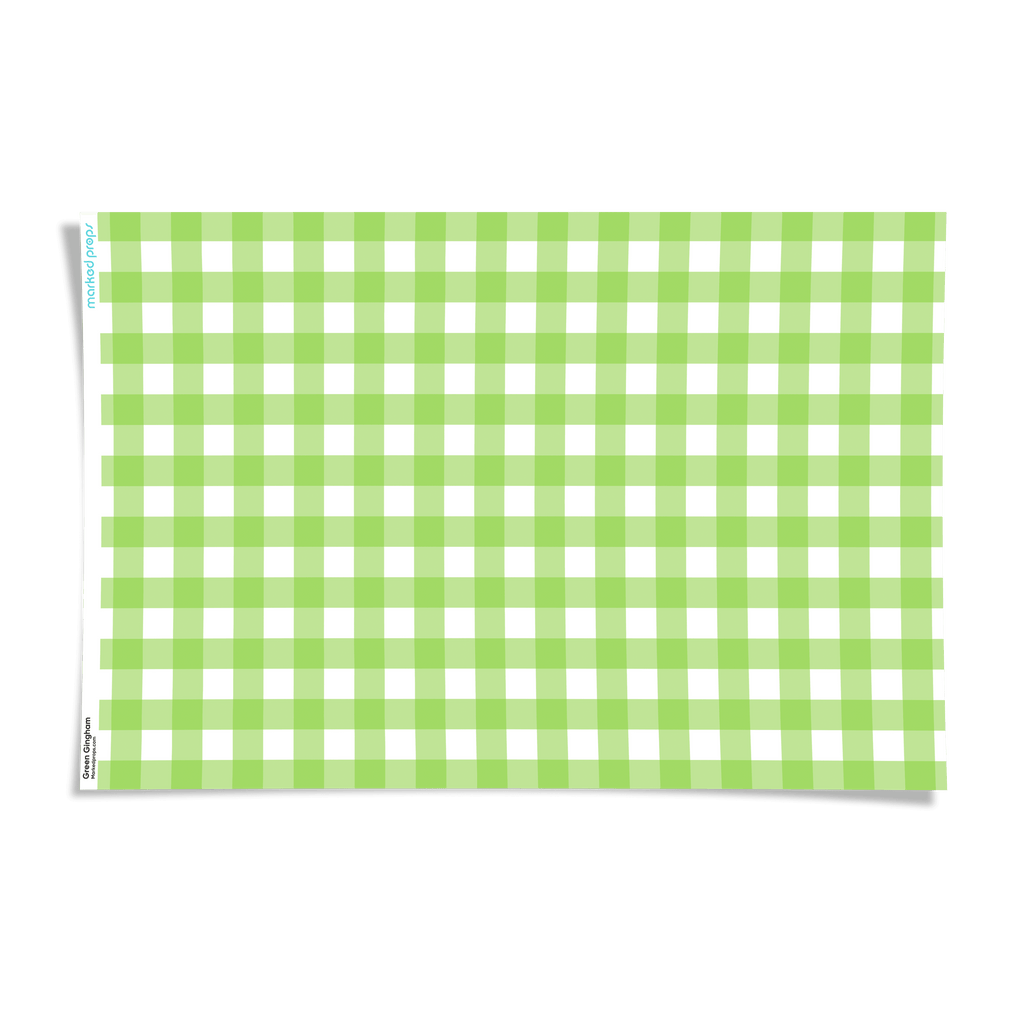 Green Gingham Backdrop - Marked Props