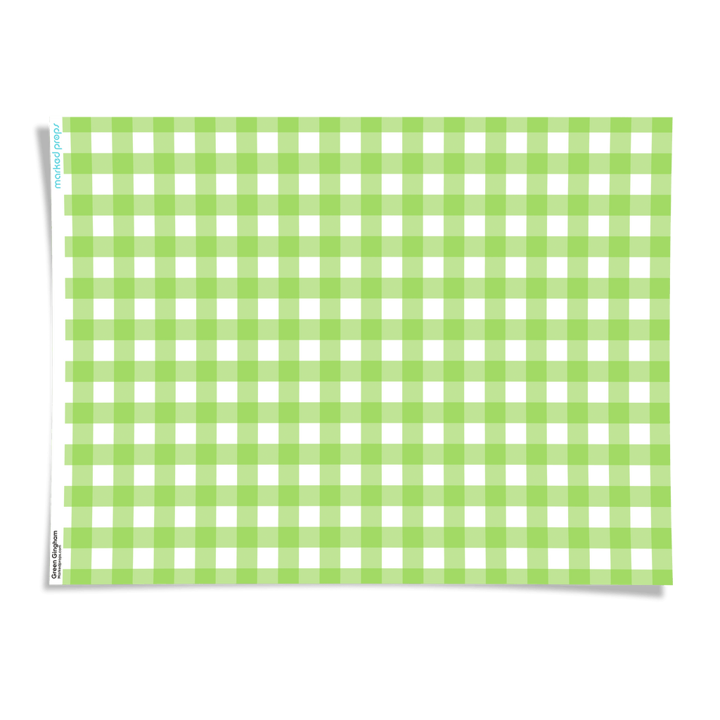 Green Gingham Backdrop - Marked Props