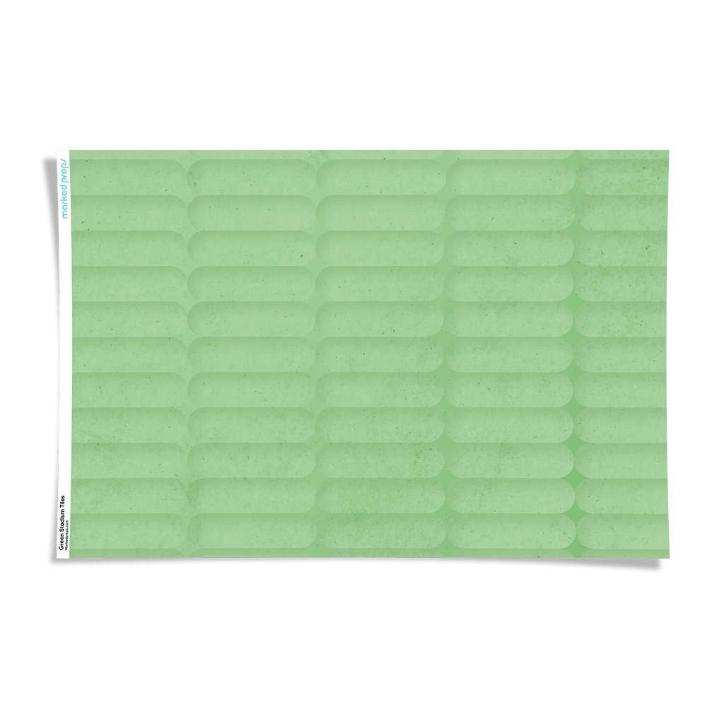 Green Stadium Tiles Backdrop - Marked Props