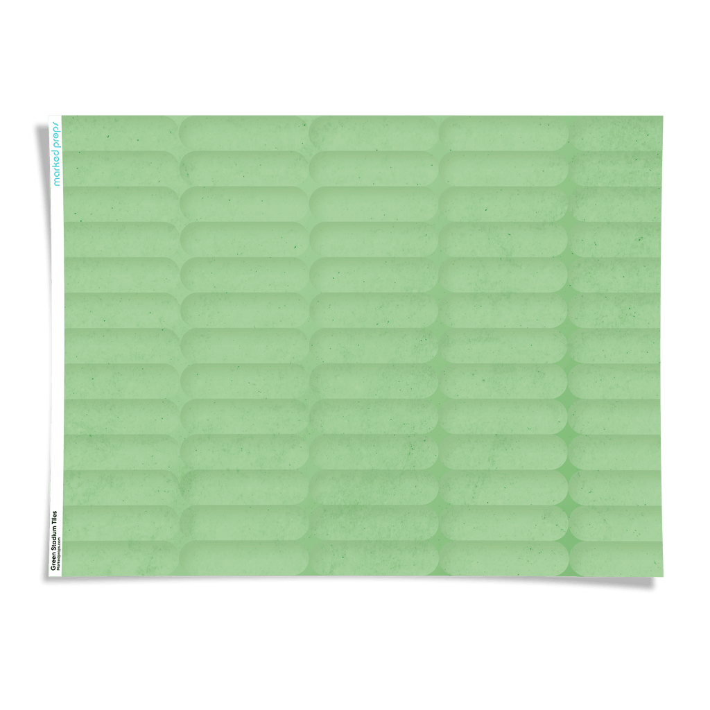 Green Stadium Tiles Backdrop - Marked Props