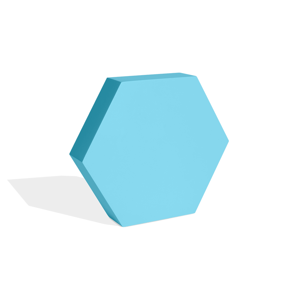 Large Flat Hexagon Block - Marked Props