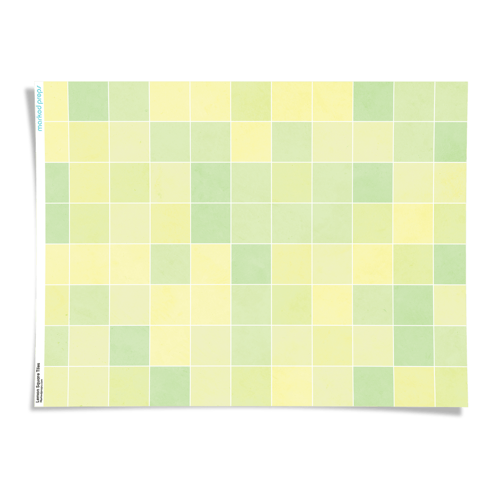 Lemon Square Tiles Backdrop - Marked Props