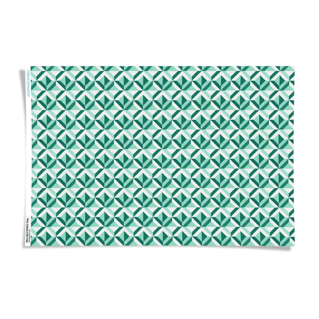 Mint BLU PONTI Tiles Backdrop - Marked Props