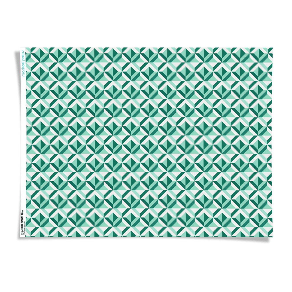 Mint BLU PONTI Tiles Backdrop - Marked Props
