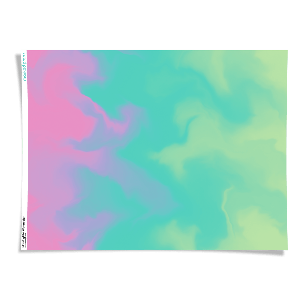 MorningMist Watercolor Backdrop - Marked Props