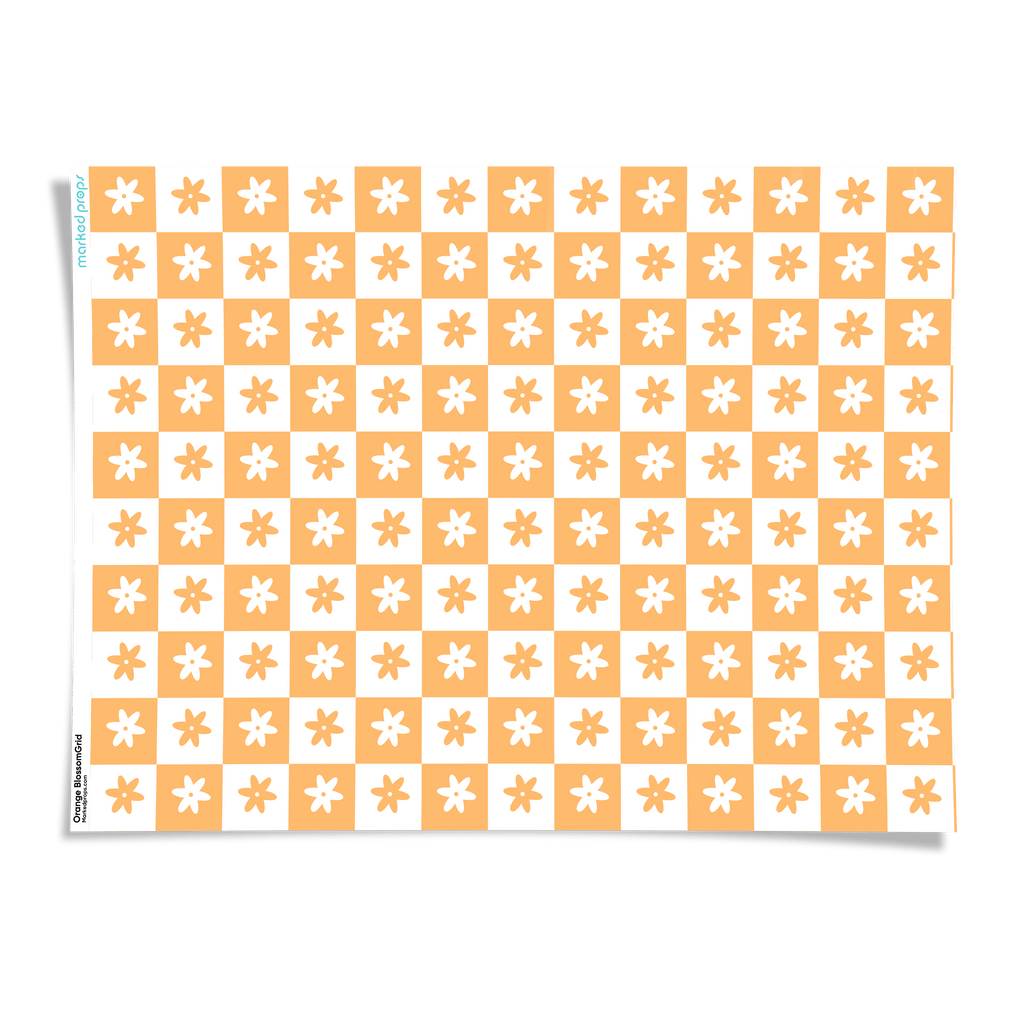 Orange BlossomGrid Backdrop - Marked Props