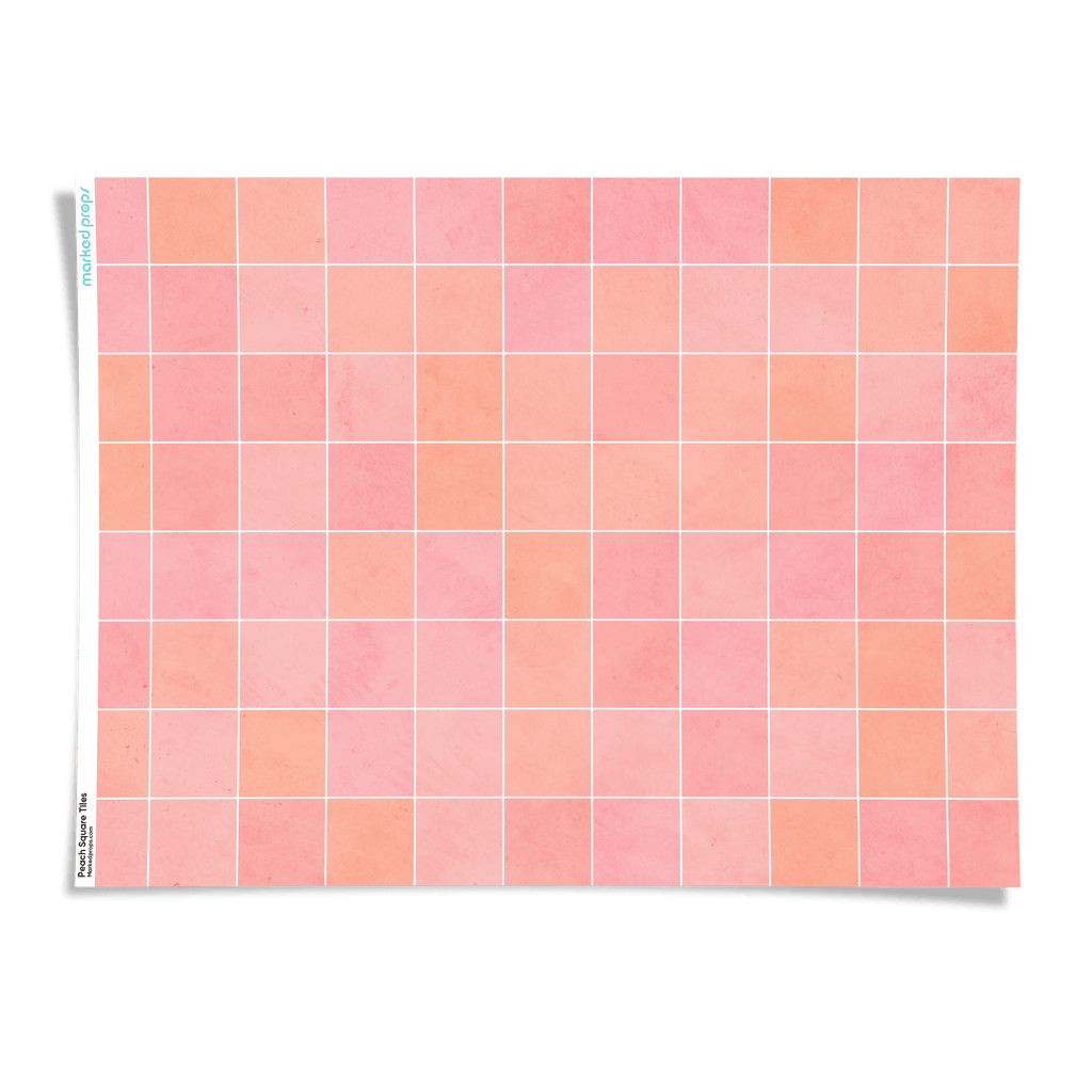 Peach Square Tiles Backdrop - Marked Props