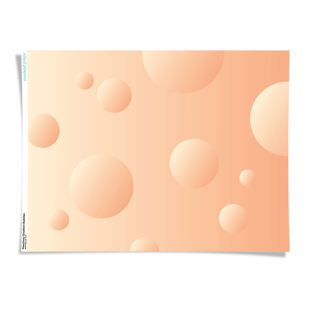 Peachray Gradient Bubbles Backdrop - Marked Props