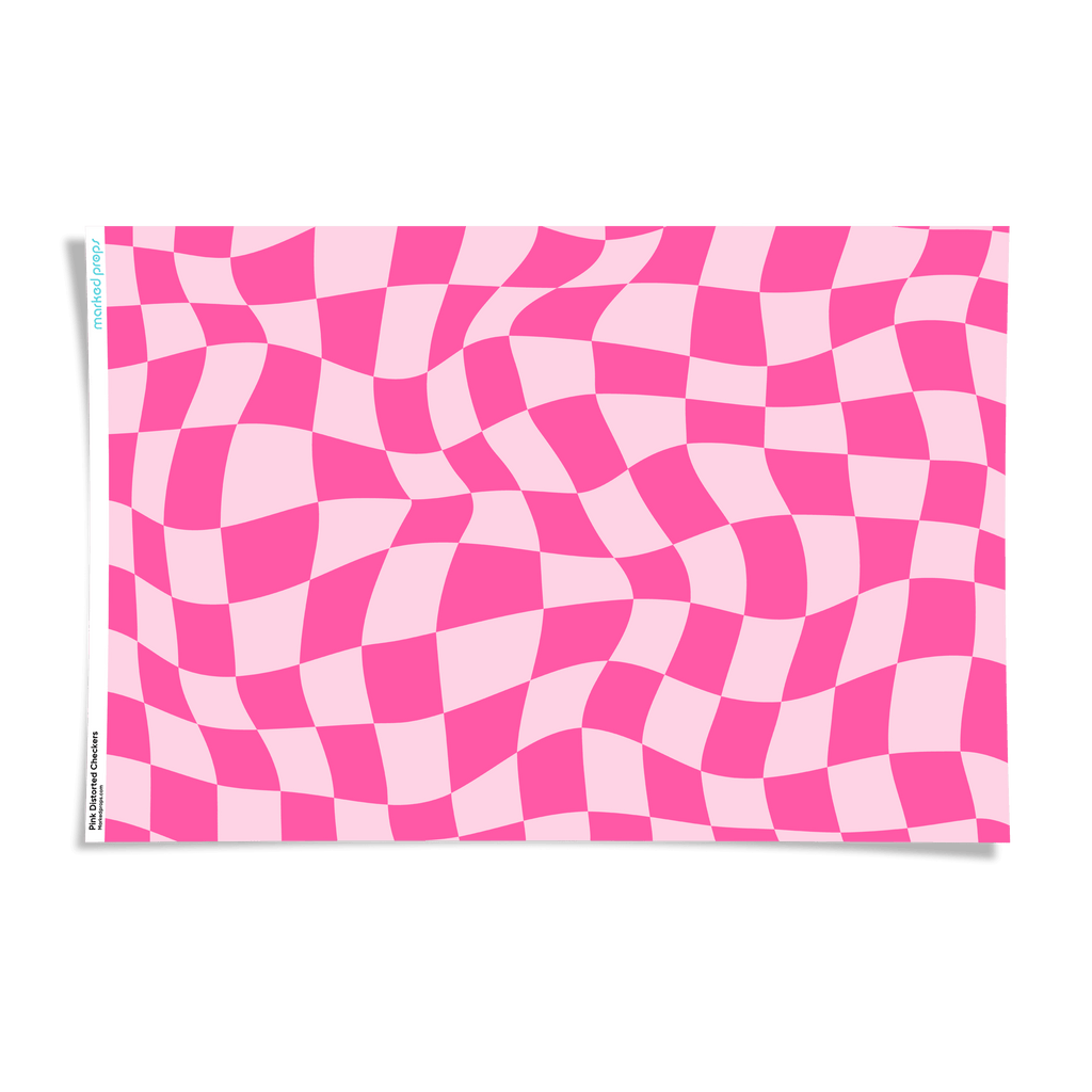 Pink Distorted Checkers Backdrop - Marked Props
