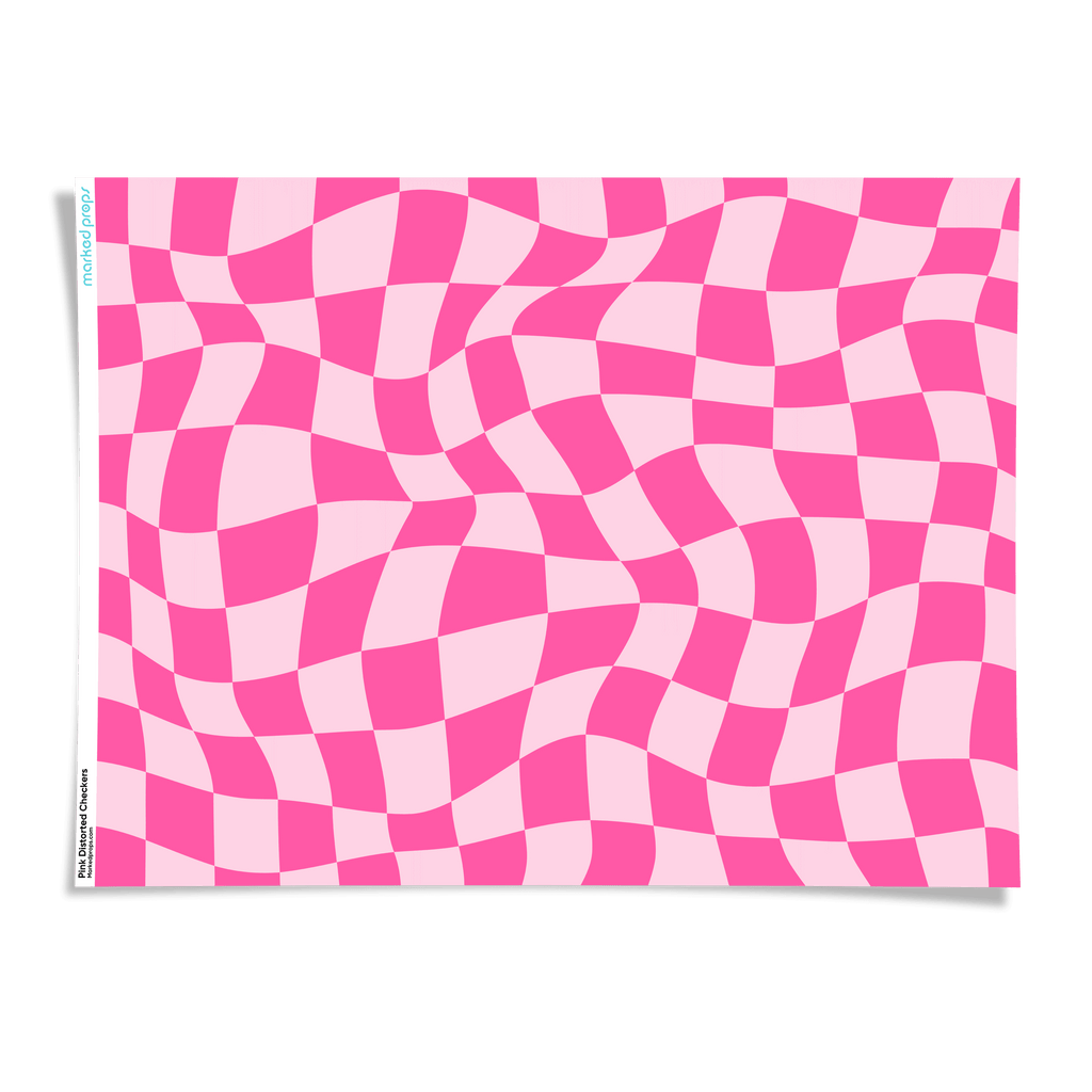 Pink Distorted Checkers Backdrop - Marked Props