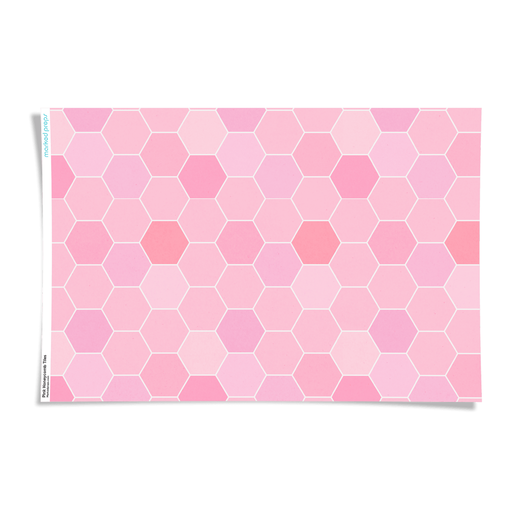 Pink Honeycomb Tiles Backdrop - Marked Props