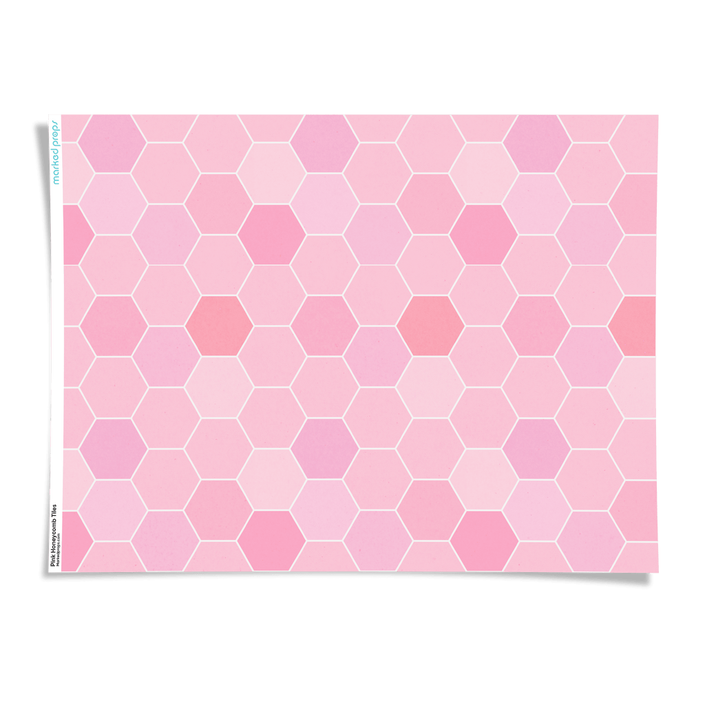 Pink Honeycomb Tiles Backdrop - Marked Props