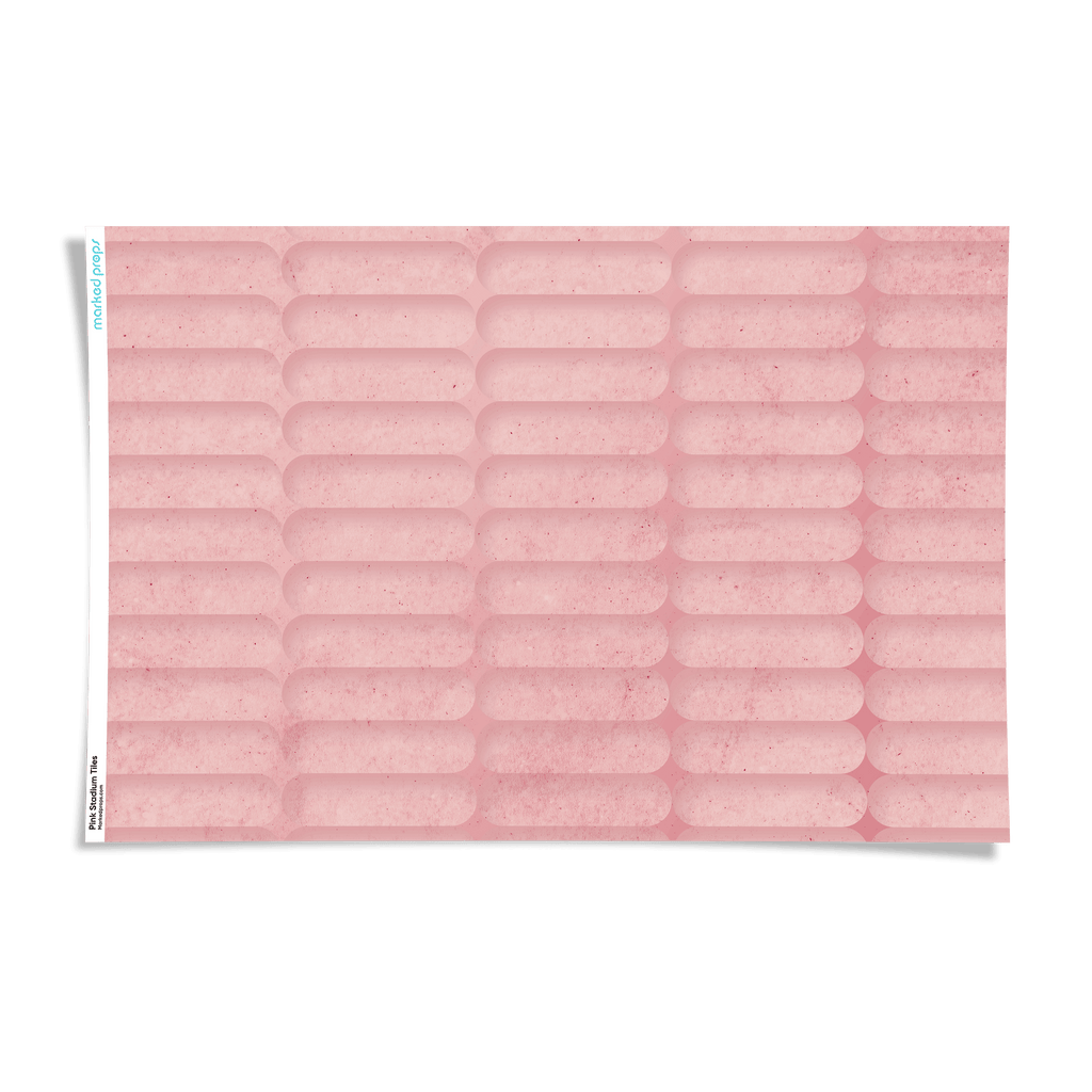 Pink Stadium Tiles Backdrop - Marked Props