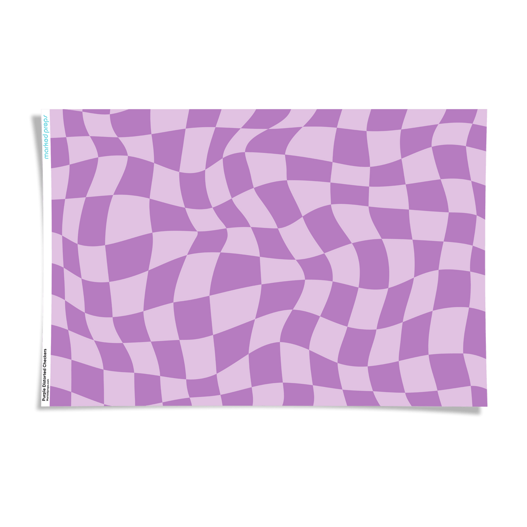 Purple Distorted Checkers Backdrop - Marked Props