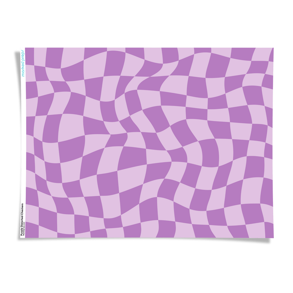 Purple Distorted Checkers Backdrop - Marked Props