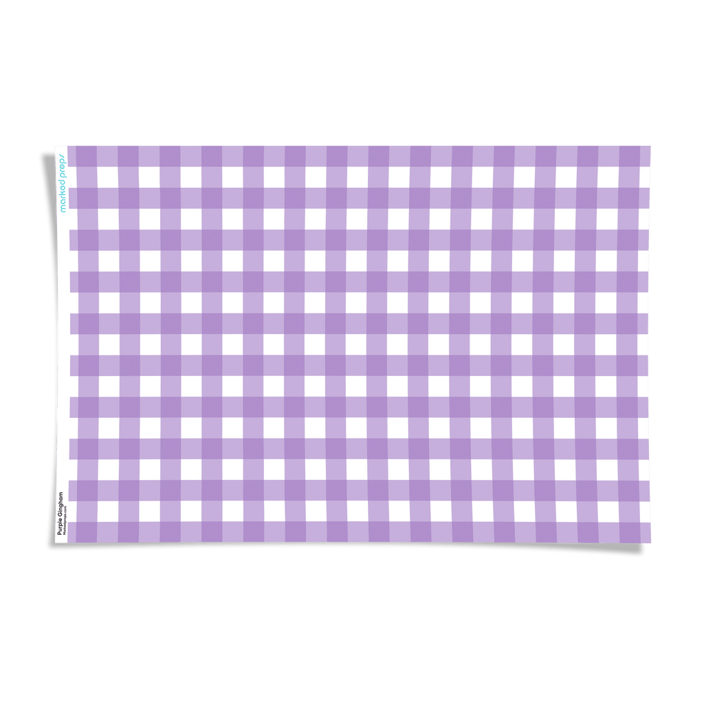 Purple Gingham Backdrop - Marked Props