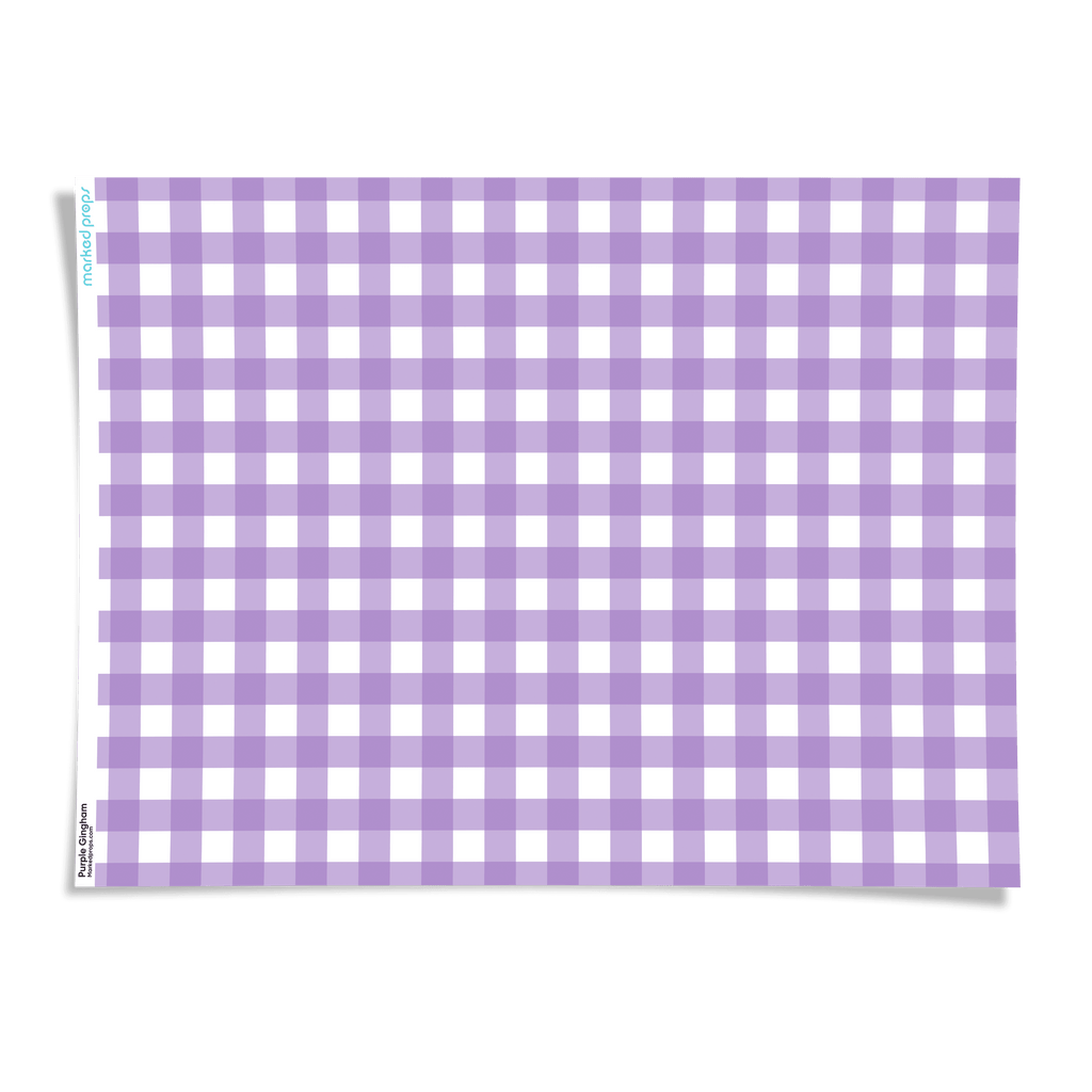 Purple Gingham Backdrop - Marked Props