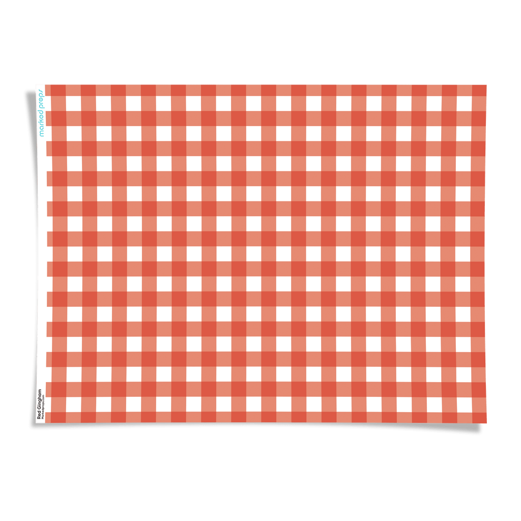 Red Gingham Backdrop - Marked Props