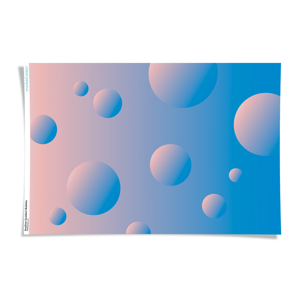 SkyGlow Gradient Bubbles Backdrop - Marked Props
