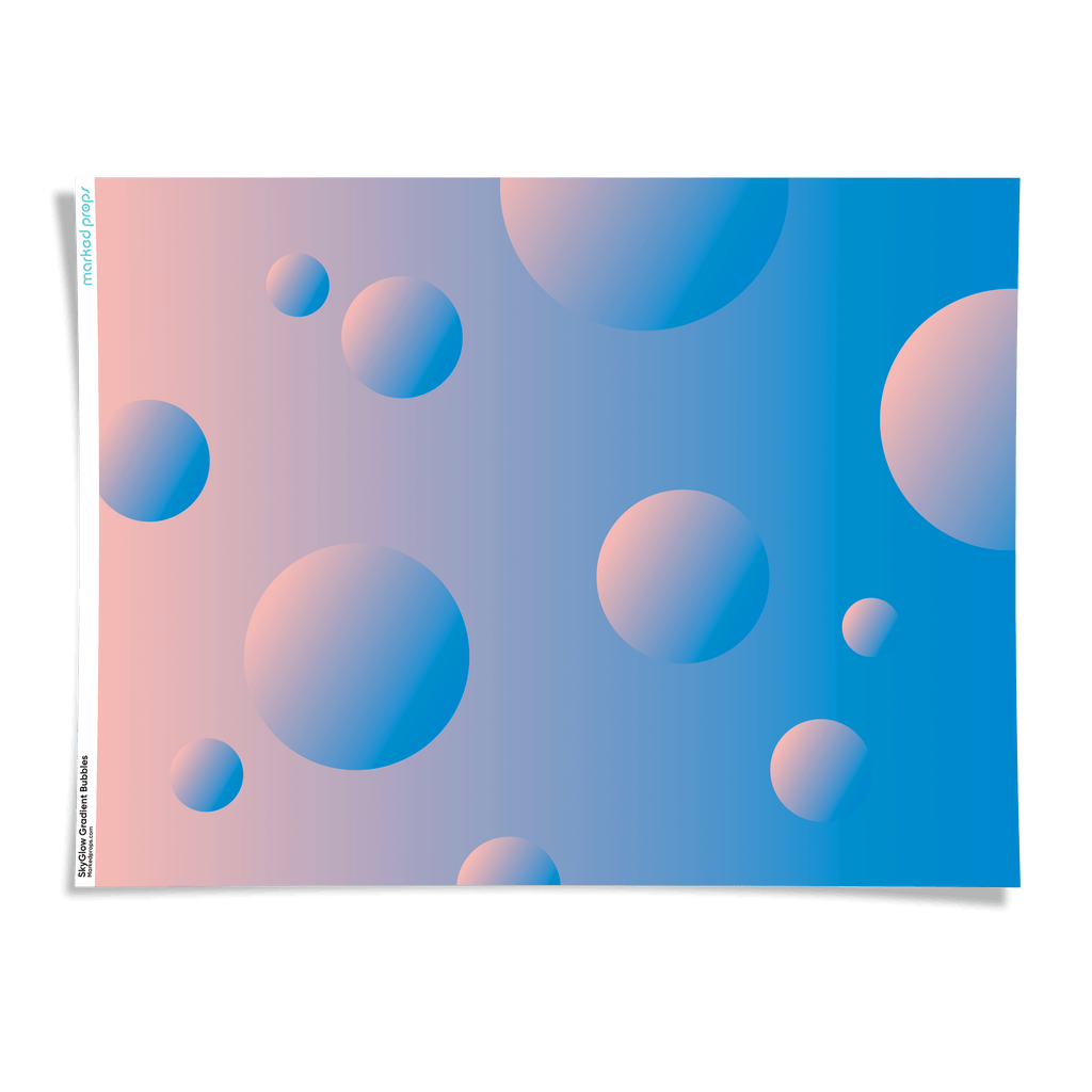SkyGlow Gradient Bubbles Backdrop - Marked Props