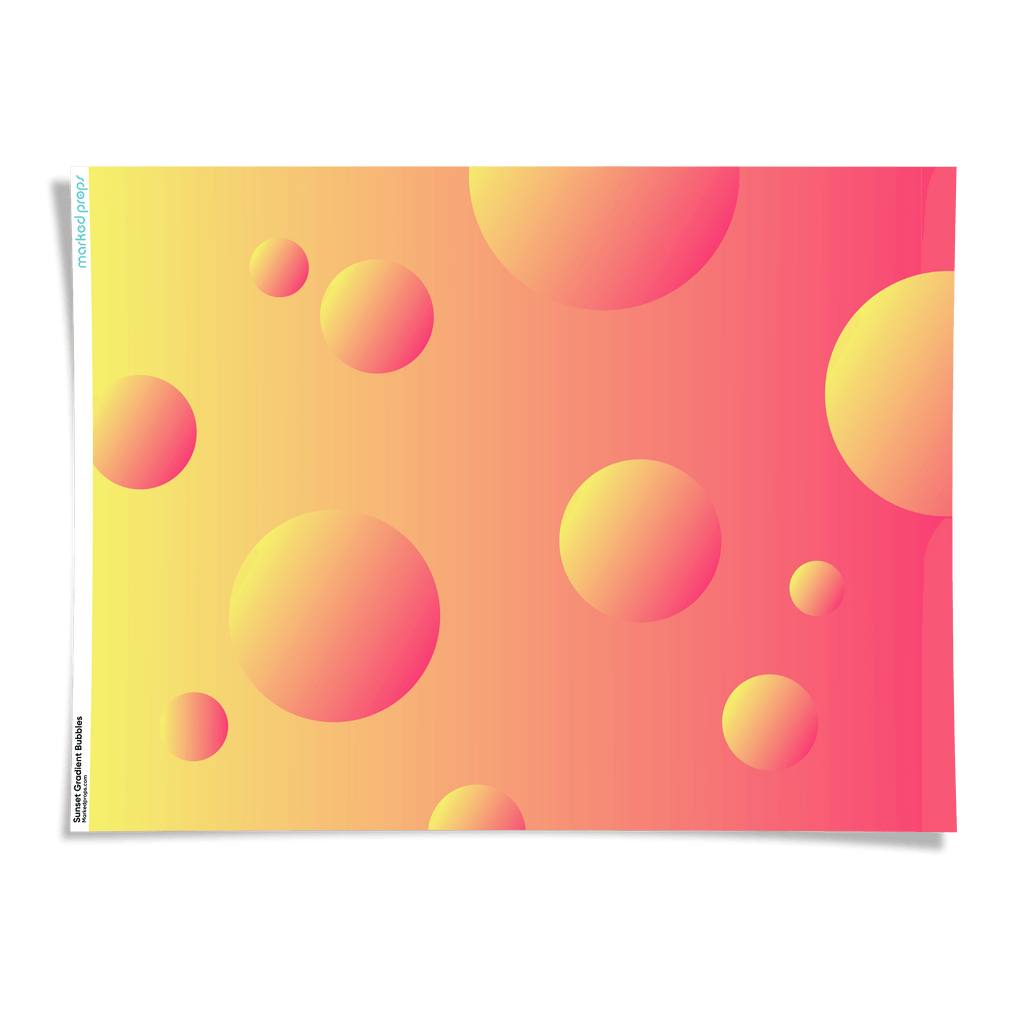 Sunset Gradient Bubbles Backdrop - Marked Props