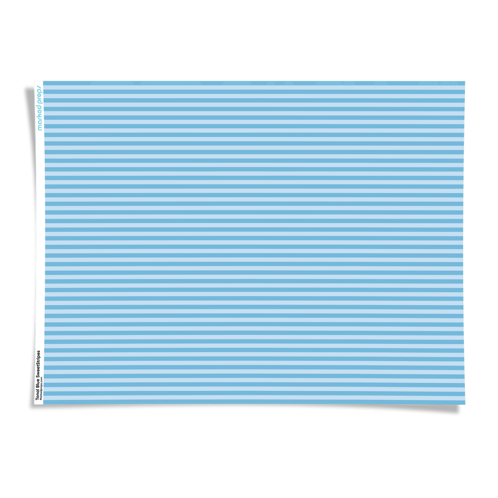 Tonal Blue SweetStripes Backdrop - Marked Props