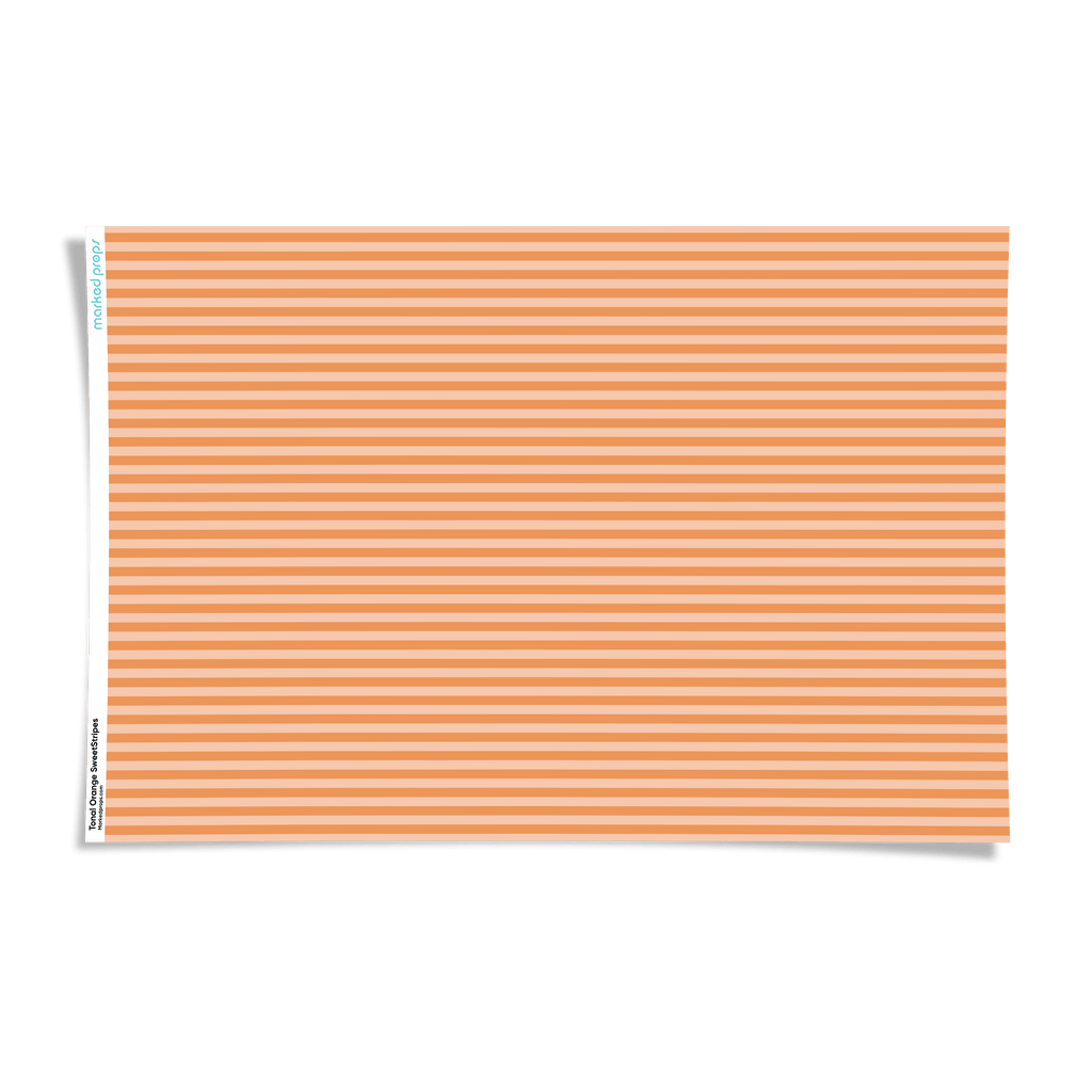 Tonal Orange SweetStripes Backdrop - Marked Props