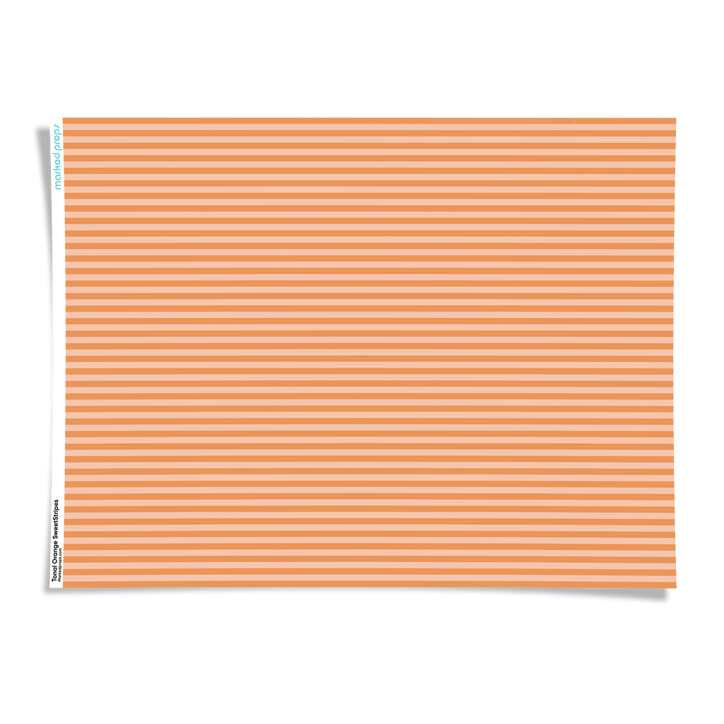 Tonal Orange SweetStripes Backdrop - Marked Props