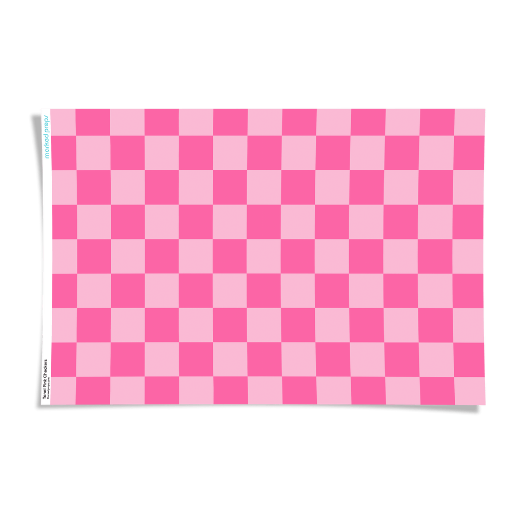 Tonal Pink Checkers Backdrop - Marked Props
