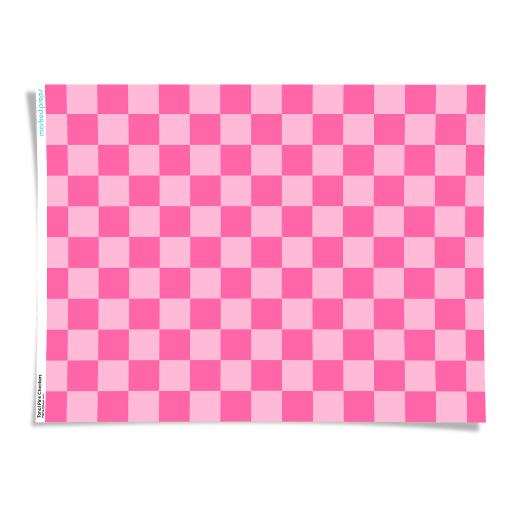 Tonal Pink Checkers Backdrop - Marked Props